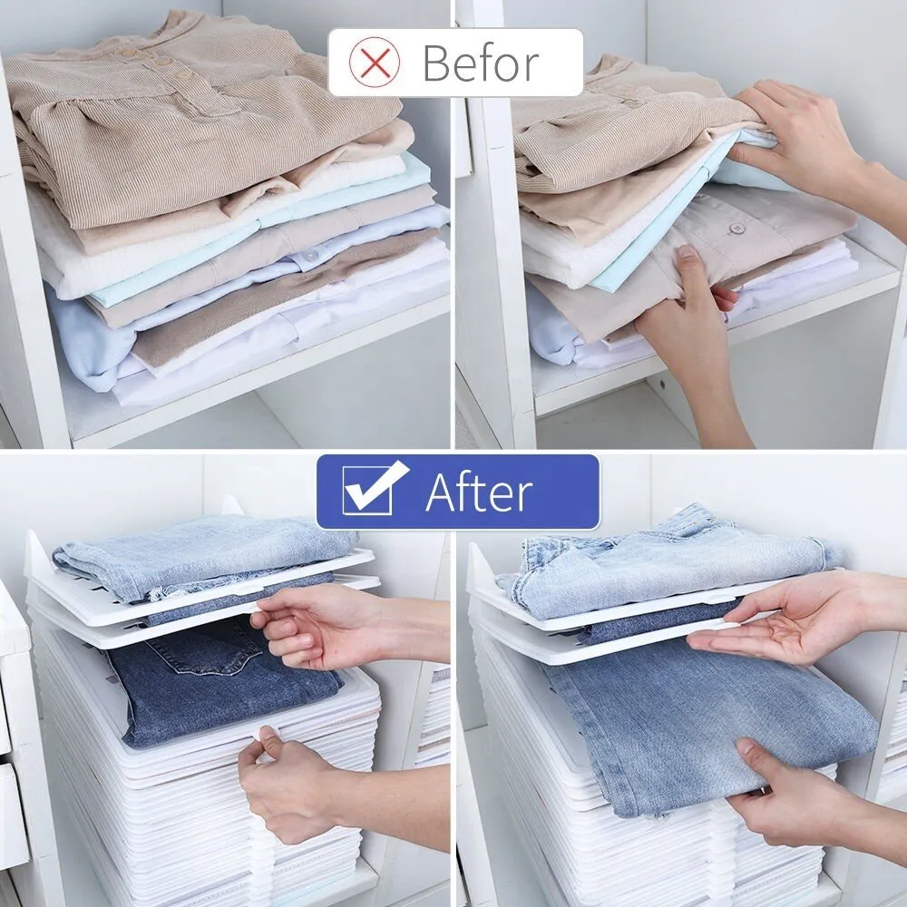 Smart Wardrobe Organizer Clothing Trays (10 Pcs)